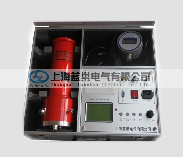 ZGF-120KV/2mA大屏智能直流高壓發(fā)生器。應(yīng)用AIPWM技術(shù)，對PWM技術(shù)的不準確線性度進行了調(diào)整，使儀器精度得到了大幅度提高。并采用AI技術(shù)設(shè)定過壓保護和過流保護取代了數(shù)字撥盤開關(guān)只能設(shè)定電壓值